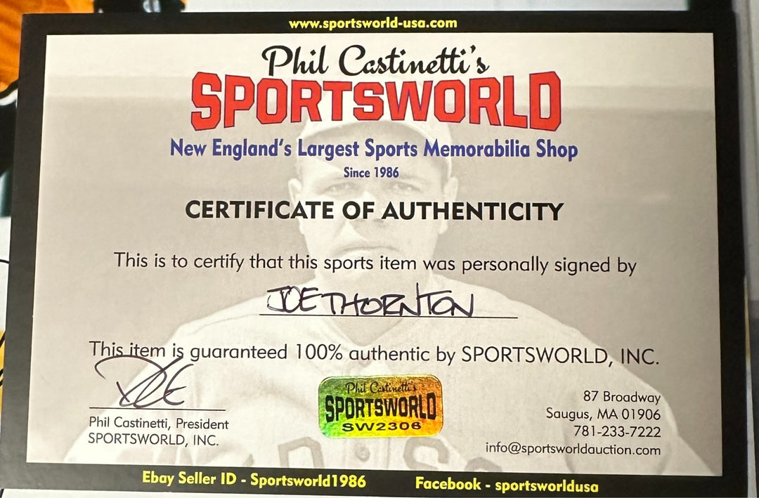 Joe Thornton Autographed 11x14 Boston Bruins Photo HOF NHL