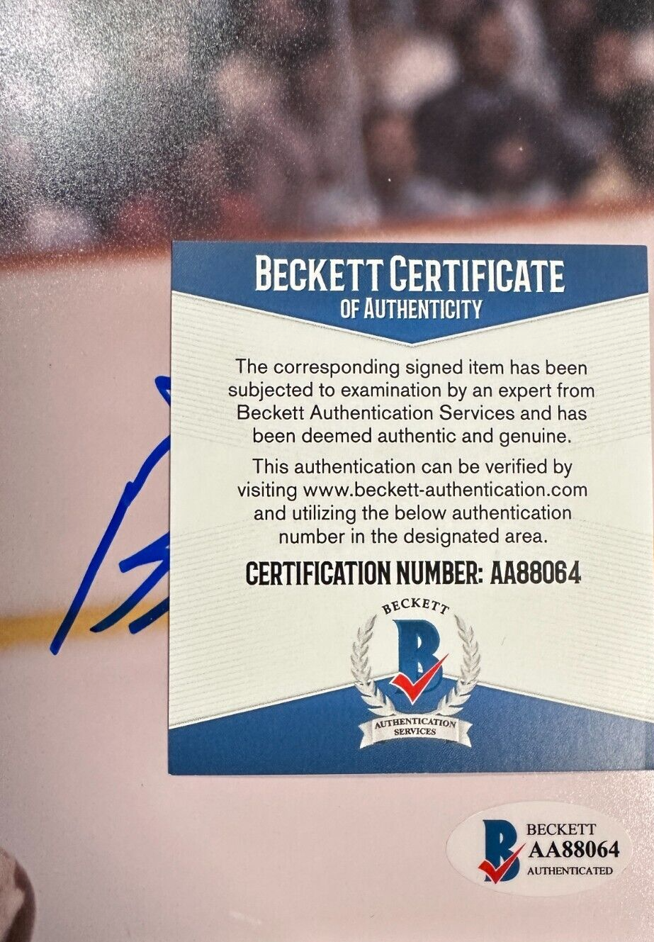 Bernie Parent Autographed Philadelphia Flyers 8x10 Photo HOF BAS