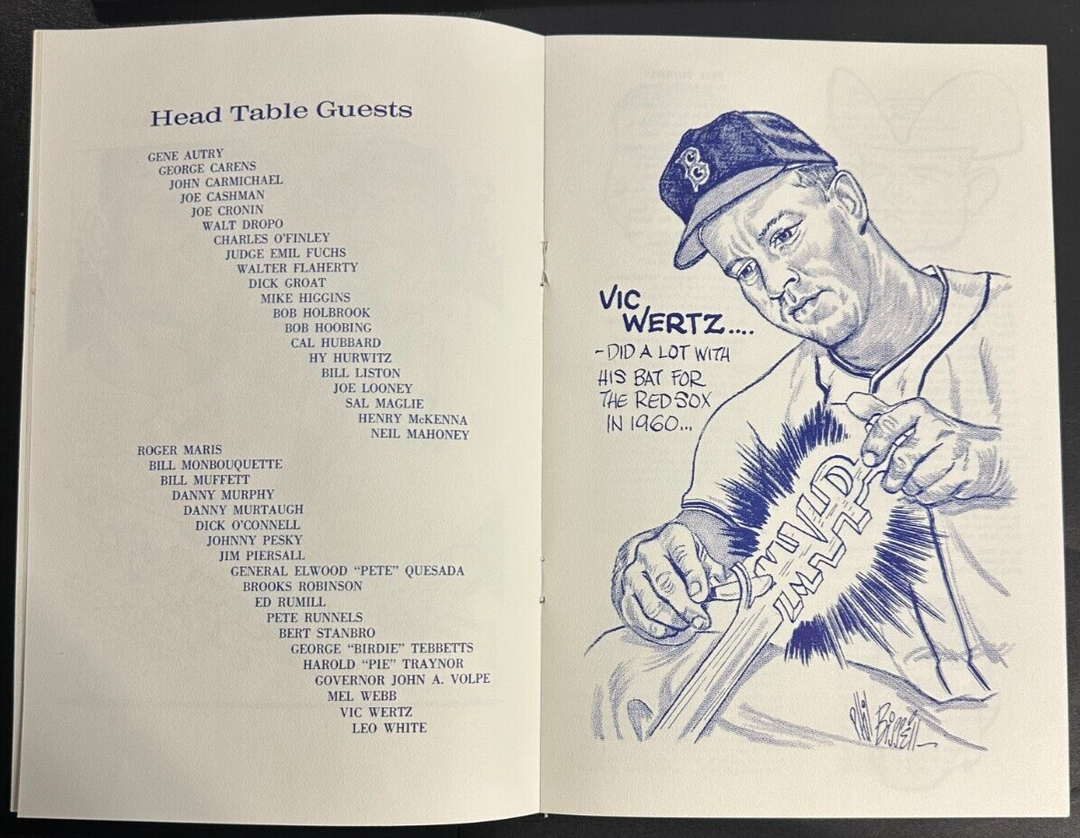 Jan 26, 1961 22nd Annual Baseball Writers Association America Dinner Program