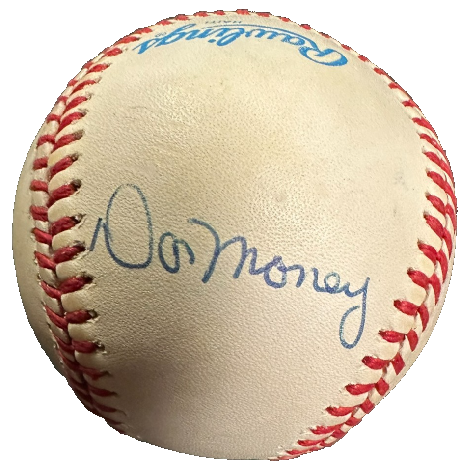 Don Money Autographed Official National League Baseball Brewers