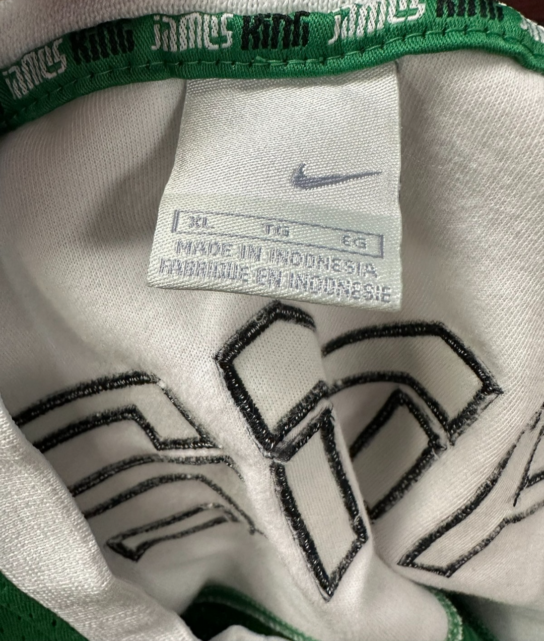 Nike Air Lebron King James Team Jersey Shirt Green Mens Size XL Length +4 NBA