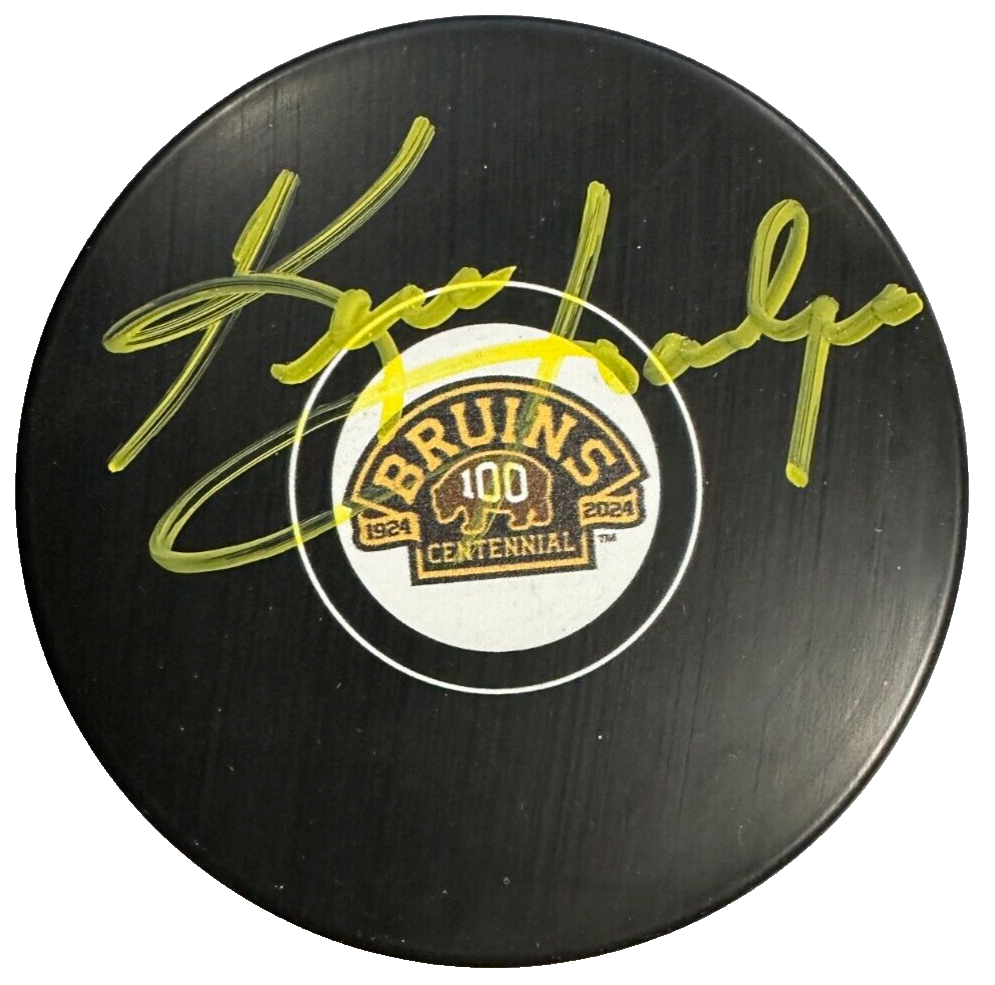 Ken Hodge Autographed Boston Bruins 100th Anniversary Hockey Puck NHL