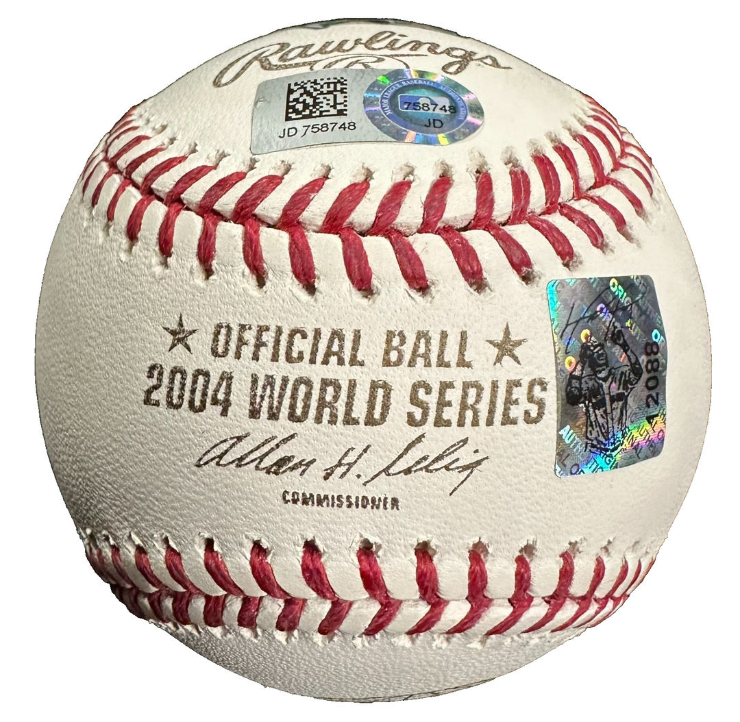 David Ortiz Autographed Official 2004 World Series Baseball Red Sox MLB Fanatics