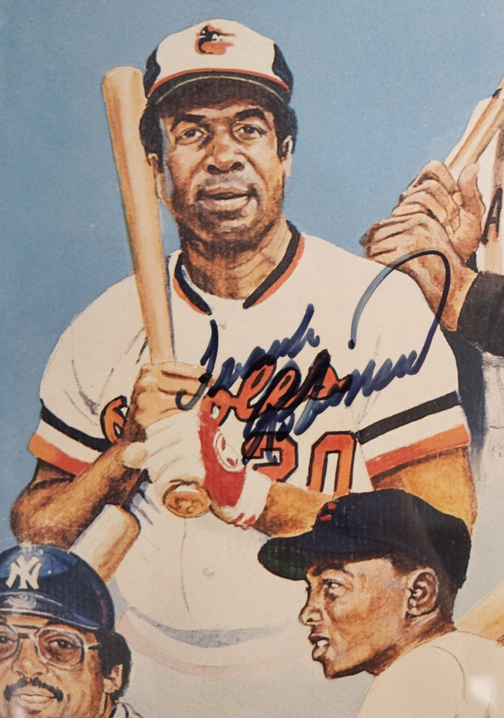 Mickey Mantle & Frank Robinson Autographed 500 Home Run Ron Lewis Lithograph BAS