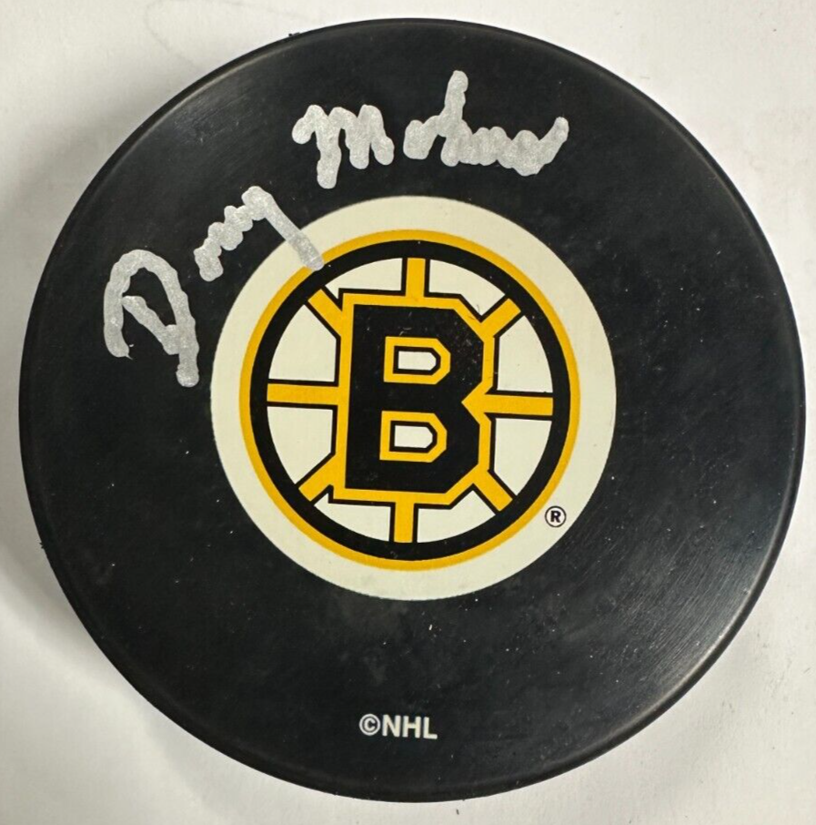 Doug Mohns Autographed Boston Bruins Hockey Puck BAS