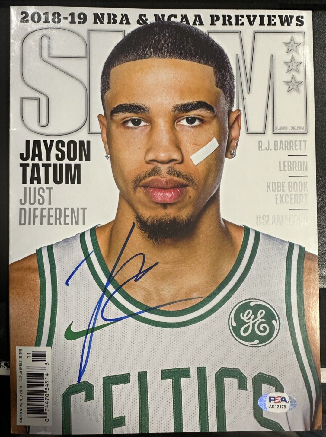 Jayson Tatum Autographed December 2019 Issue Slam Magazine PSA Celtics