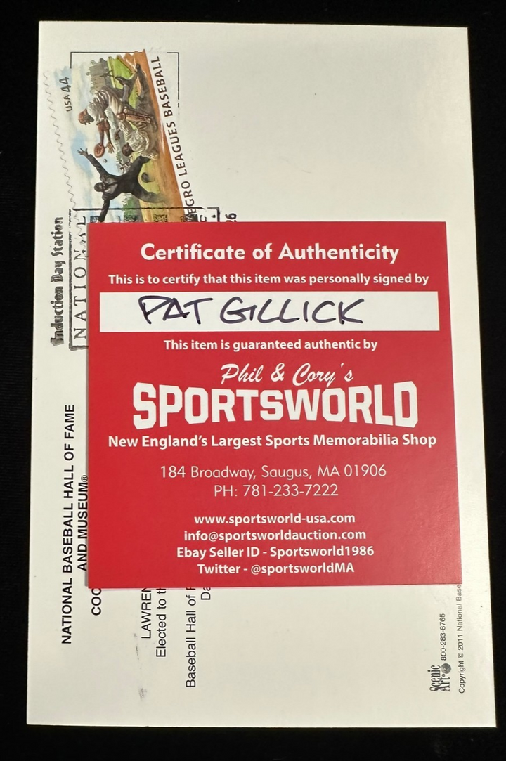 Pat Gillick Autographed MLB Hall Of Fame Postcard Toronto Blue Jays