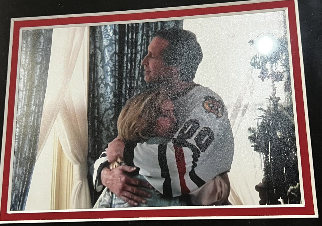 Chevy Chase Signed Clark Griswold Custom Blackhawks Jersey In Custom Frame COA