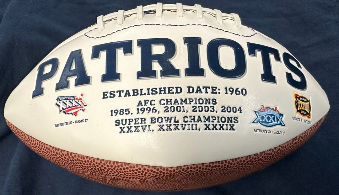 Richard Seymour Autographed New England Patriots Logo Football HOF