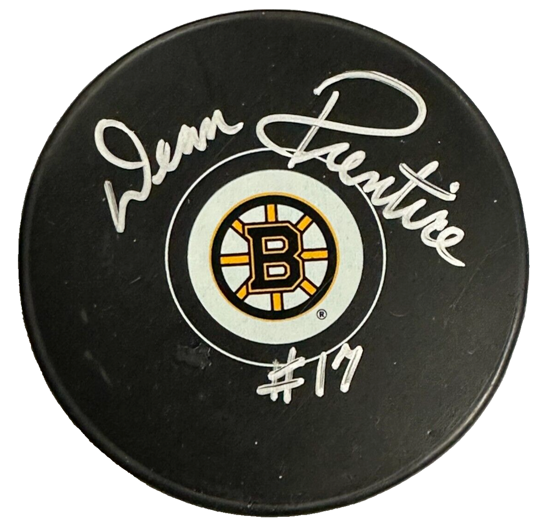 Dean Prentice Autographed Boston Bruins Hockey Puck NHL BAS