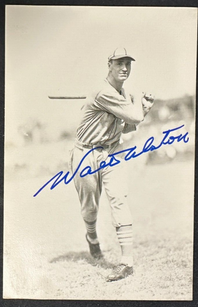 Walter Alston Autographed Postcard Los Angeles Dodgers BAS