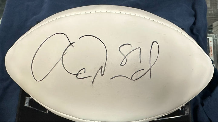 Aaron Hernandez Autographed White Panel New England Patriots Football BAS