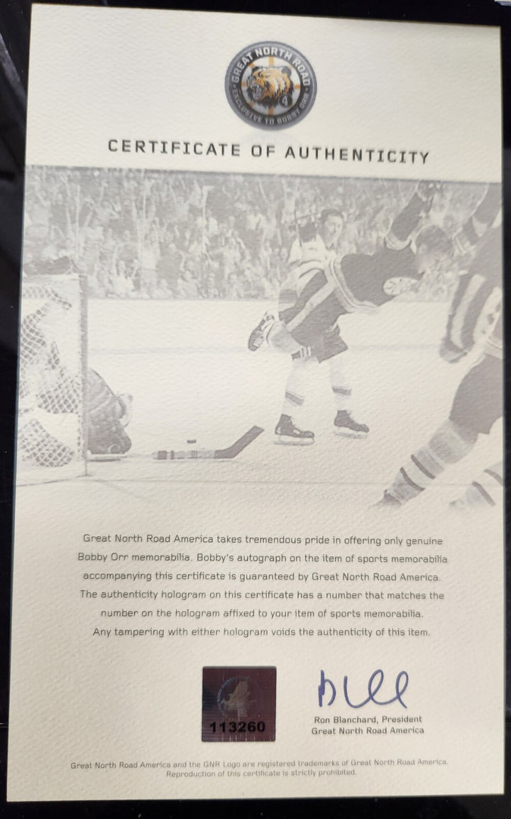 Bobby Orr Autographed 8x10 Photo Boston Bruins HOF GNR COA