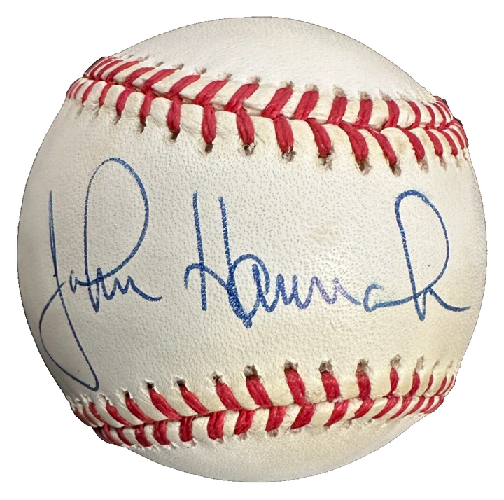 John Hannah Signed Official American League Baseball HOF New England Patriots