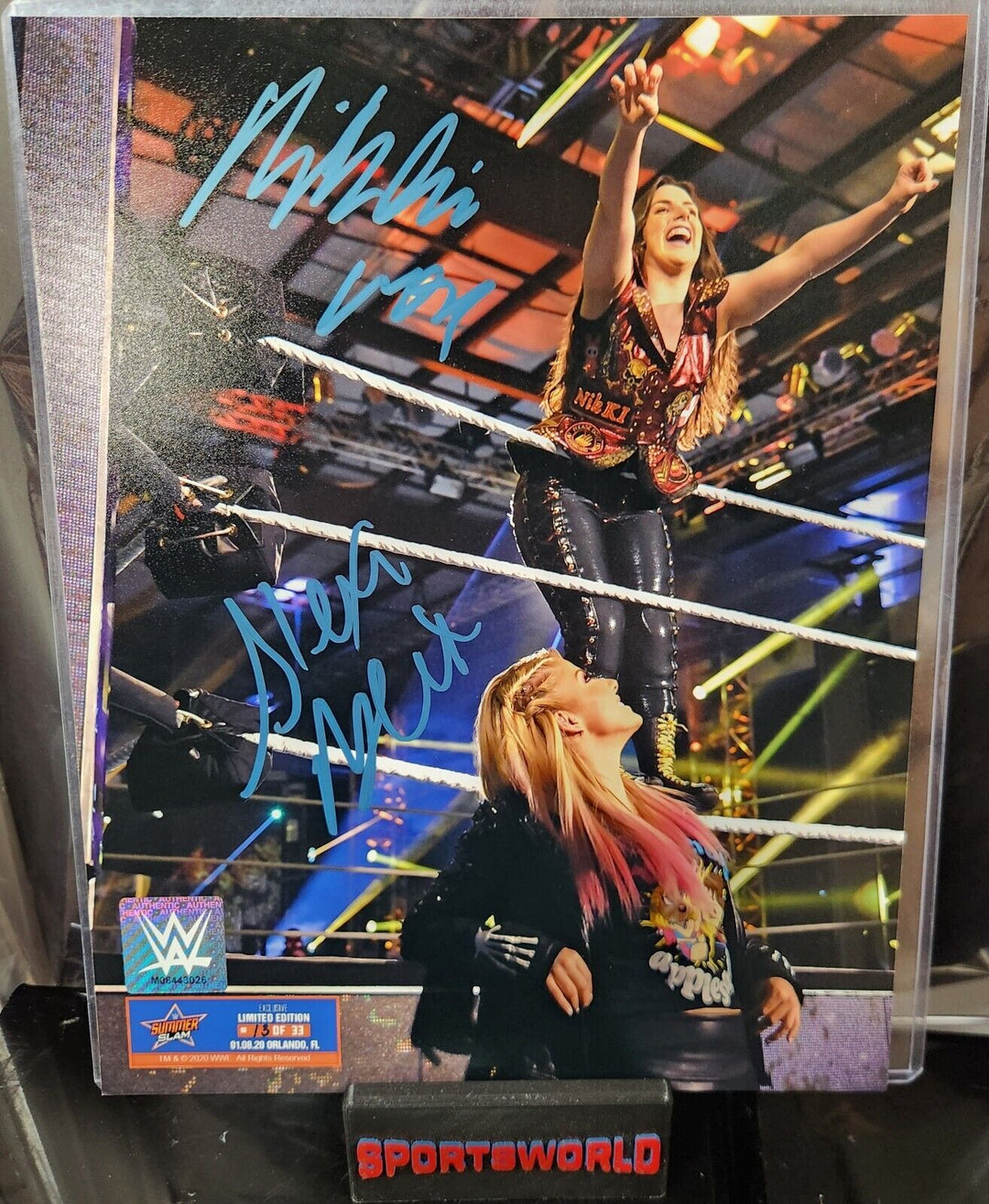 Alexa Bliss & Nikki Cross Signed 8x10 Photo WWE Summer Slam LE 3/33 COA