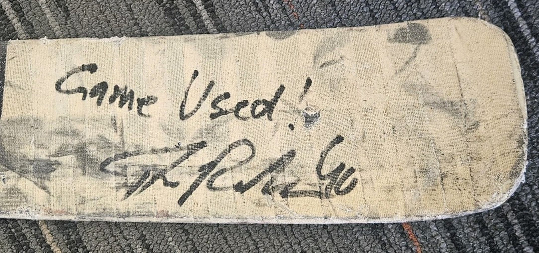 Tuukka Rask Autographed Game Used Inscribed Boston Bruins Warrior Goalie Stick