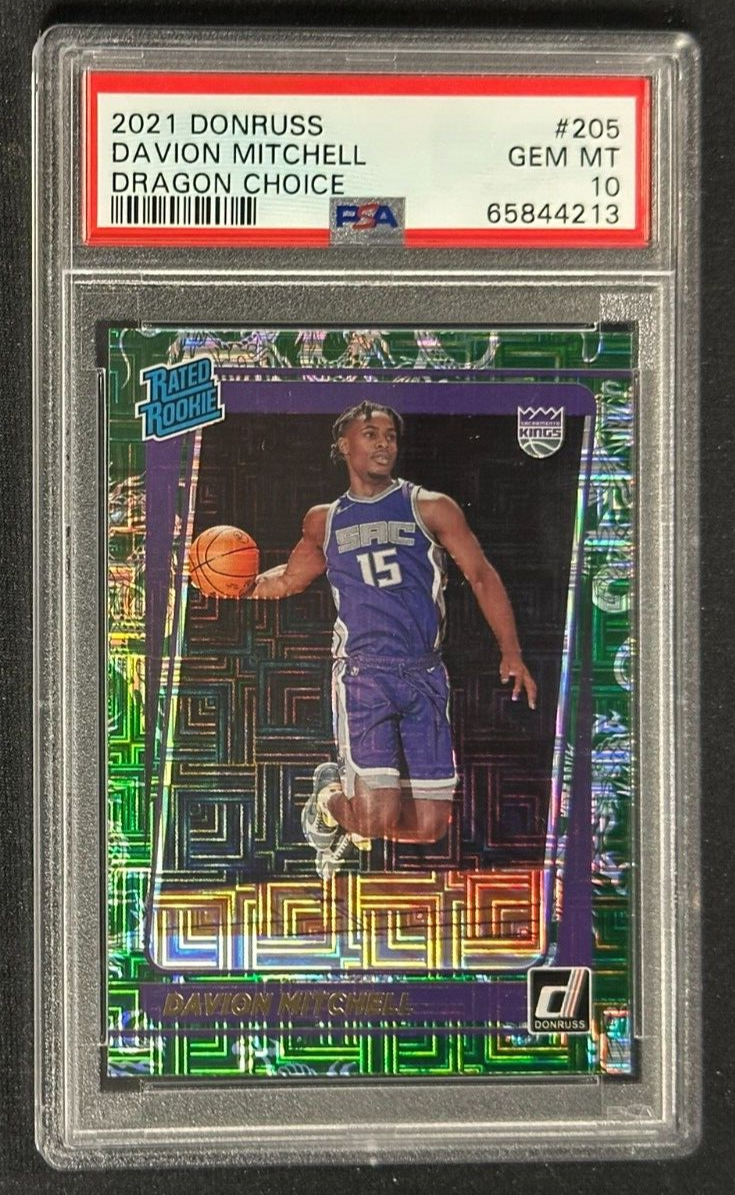 2021 Donruss Davion Mitchell Rated Rookie Dragon Choice PSA 10 GEM MINT Case Hit