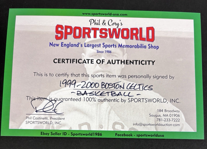 1999-00 Boston Celtics Team Signed Ball Paul Pierce +18 Sportsworld COA