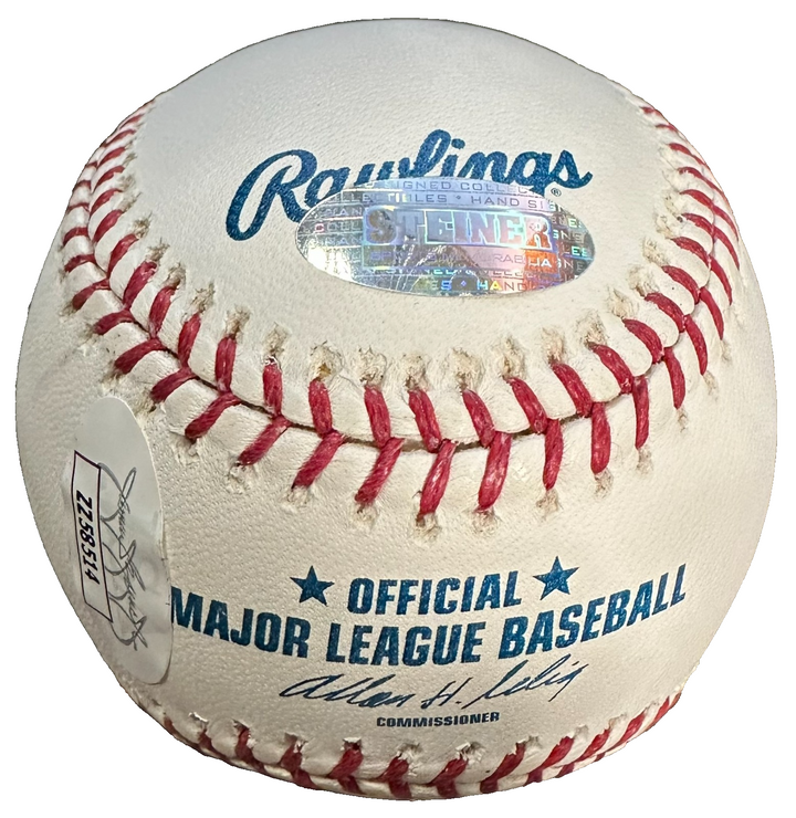 George Steinbrenner & Brian Cashman Autographed OML Baseball Steiner JSA Yankees