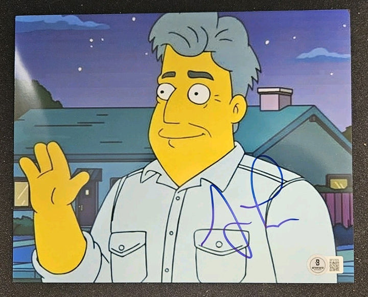 Jay Leno Autographed The Simpsons 8x10 Photo BAS