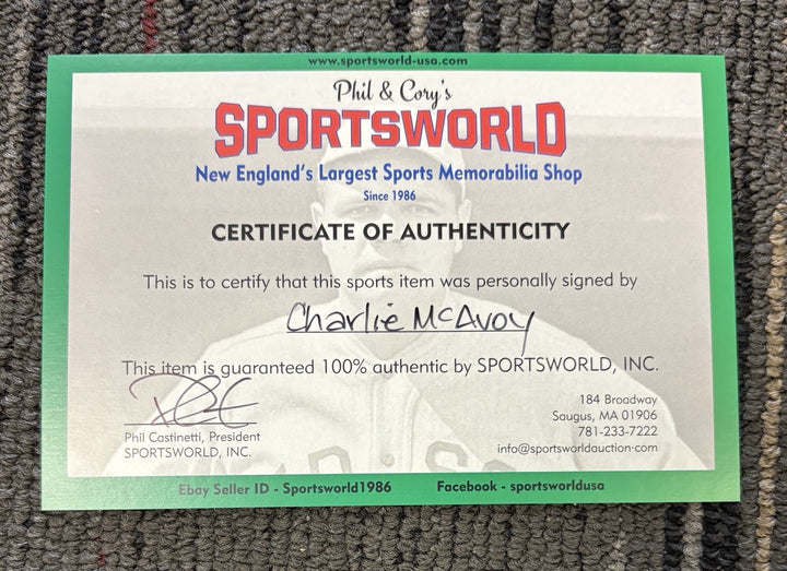 Boston Bruins Charlie McAvoy Autographed Game Used Hockey Stick NHL