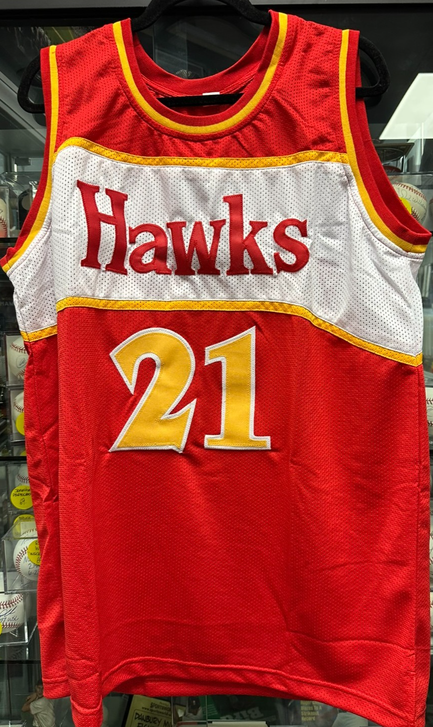Dominique Wilkins Autographed Atlanta Hawks Custom Jersey HOF