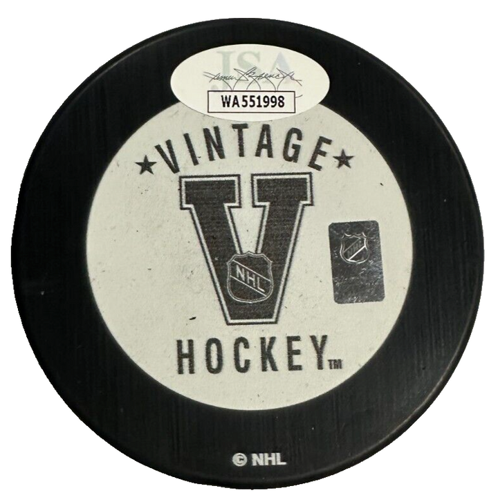 Paul Coffey Autographed Hartford Whalers Hockey Puck JSA HOF