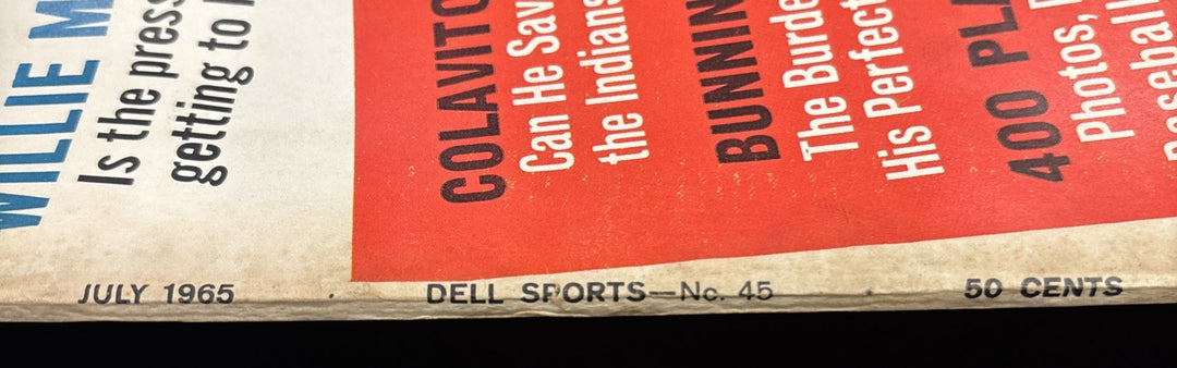 1965 Dell Sports Magazine Willie Mays Cover San Francisco Giants HOF