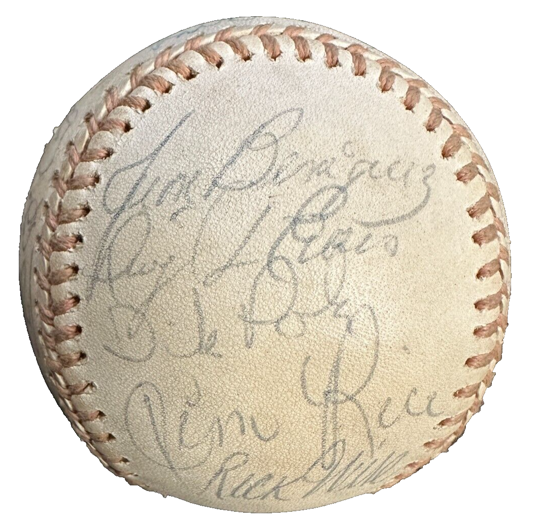 1975 Boston Red Sox Team Autographed MacPhail Baseball Rice Lynn Evans Tiant BAS