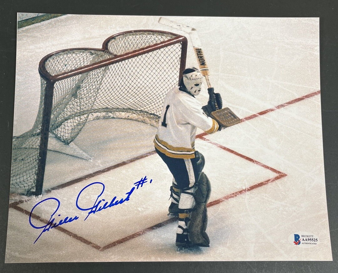 Gilles Gilbert Autographed Boston Bruins 8x10 Photo BAS