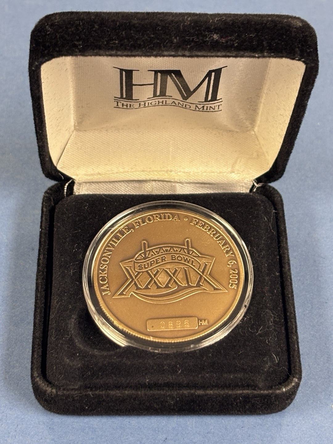 Highland Mint New England Patriots Super Bowl XXXIX 39 Champions Medallion