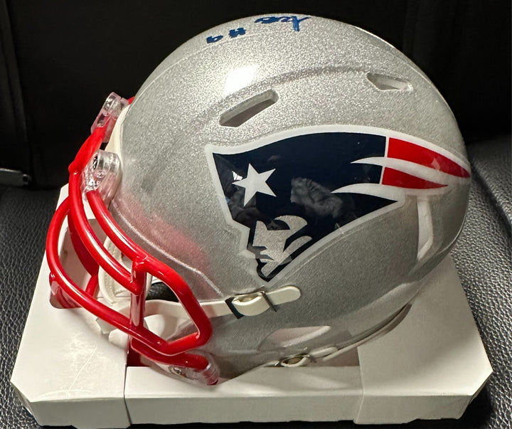 Kayshon Boutte Autographed New England Patriots Mini Helmet NFL