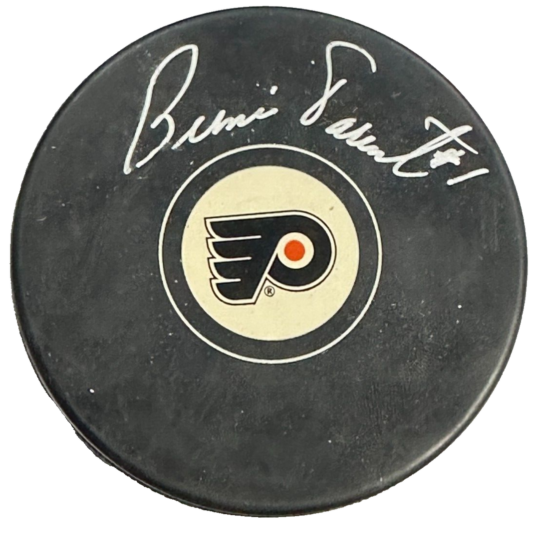 Bernie Parent Autographed Philadelphia Flyers Puck HOF BAS