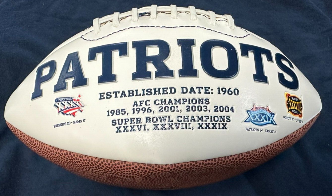 Richard Seymour Autographed New England Patriots Logo Football HOF