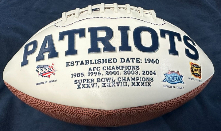 Richard Seymour Autographed New England Patriots Logo Football HOF