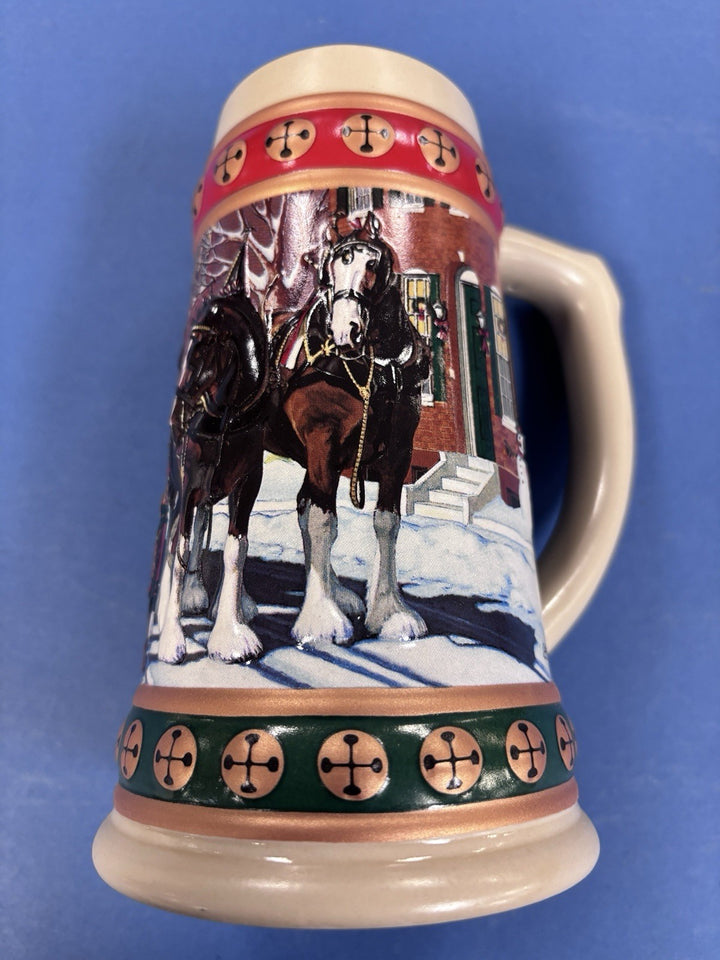 1993 Budweiser Holiday Christmas Stein Mug Collector Series