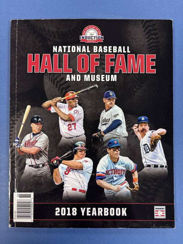 2018 MLB Hall Of Fame Program Chipper Jones Vladimir Guerrero Allan Trammel