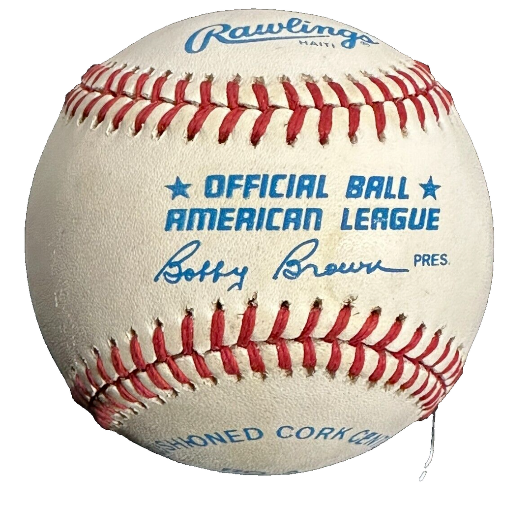 Lou Boudreau Autographed W/ HOF 1970 Official American League Baseball Indians