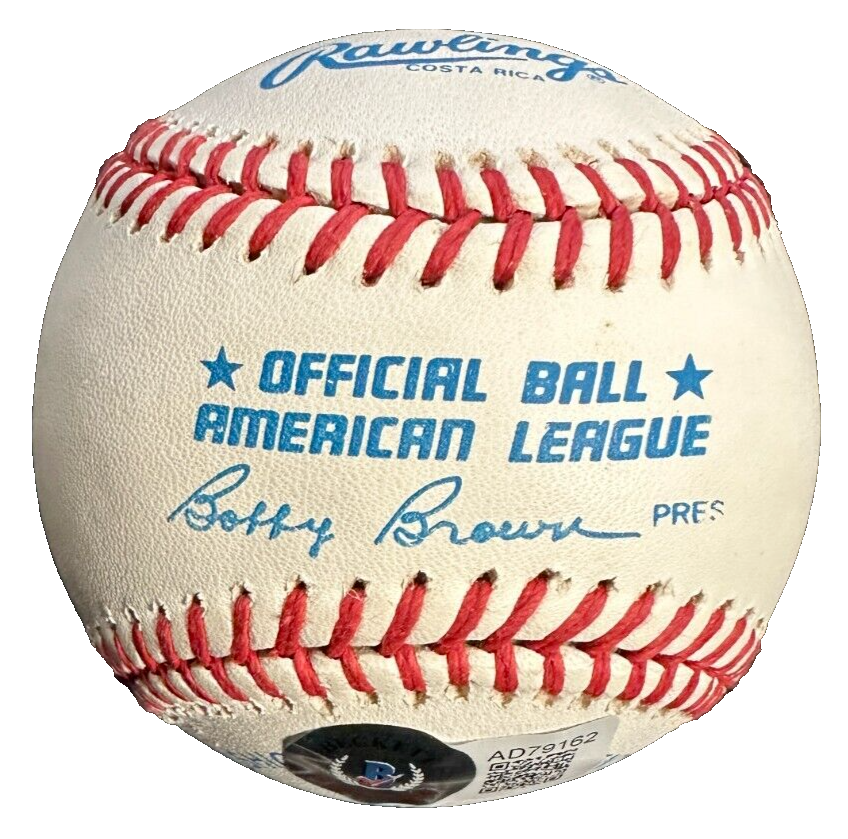 Ray Bourque Autographed Official American Baseball Bruins BAS HOF