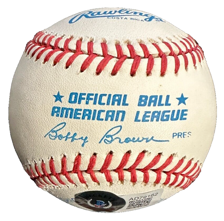 Ray Bourque Autographed Official American Baseball Bruins BAS HOF