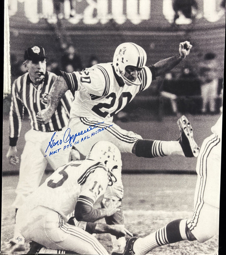 Gino Cappelletti New England Patriots 16x20 Signed Picture