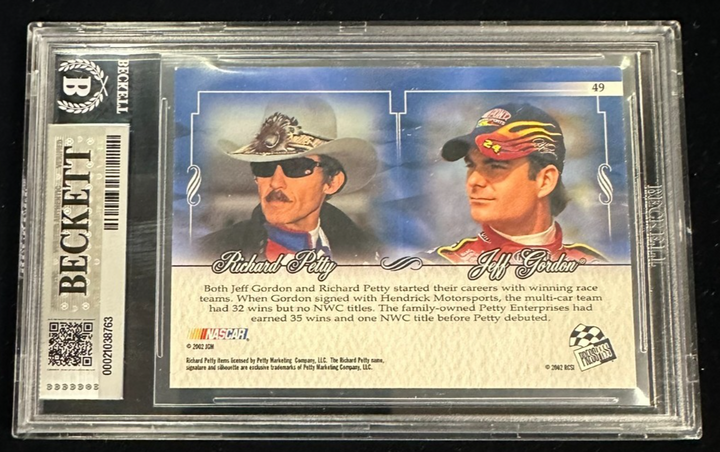 2002 Pro Set VIP Richard Petty Autographed Card #49 BAS Slabbed NASCAR