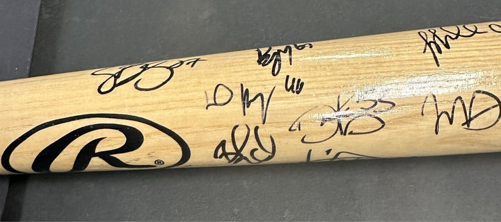 Boston Bruins 2010 Winter Classic Team Signed Bat Fenway Park Orr Bergeron
