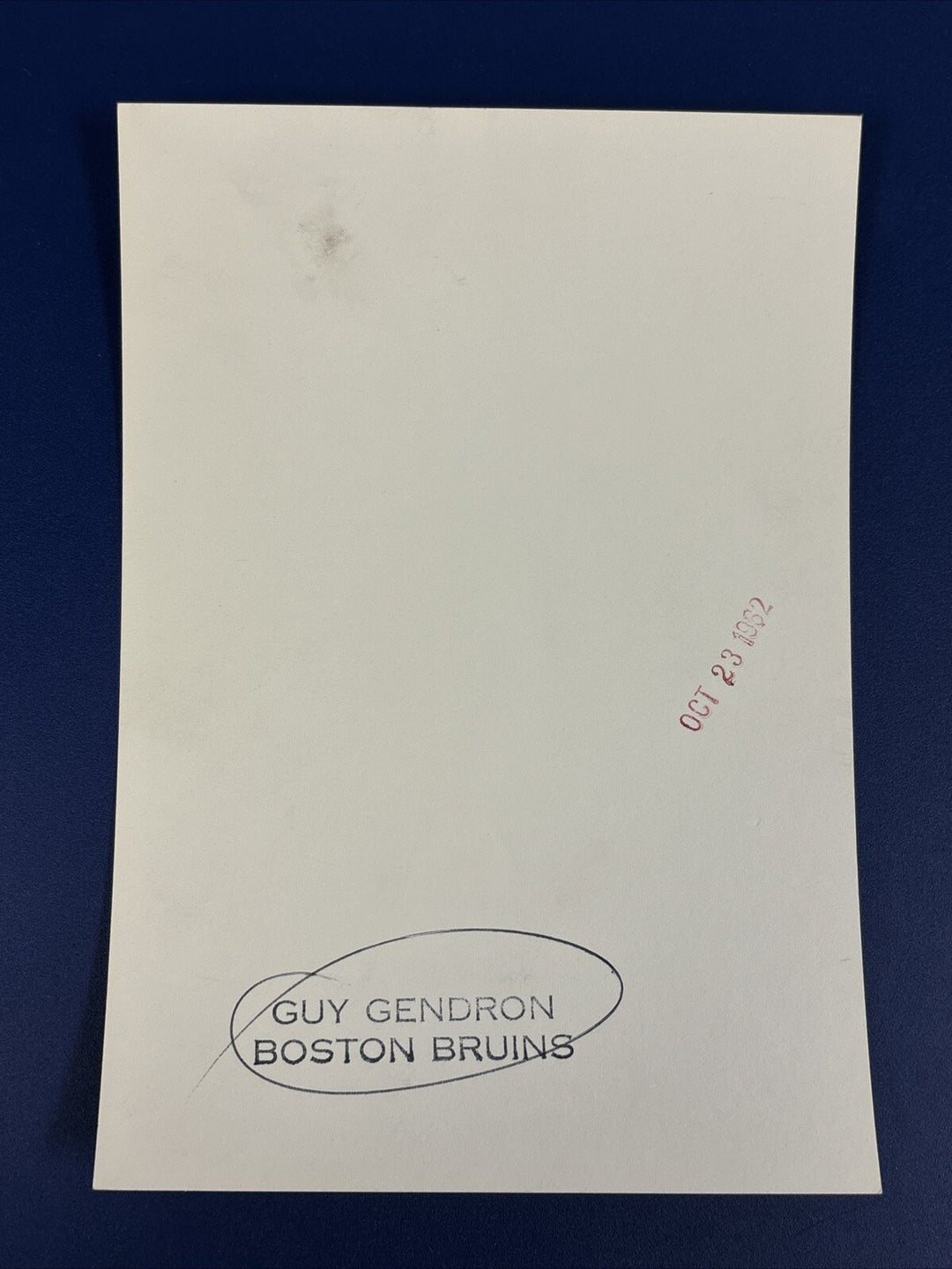 1962 Guy Gendron Original Boston Bruins Team Photo 5x7