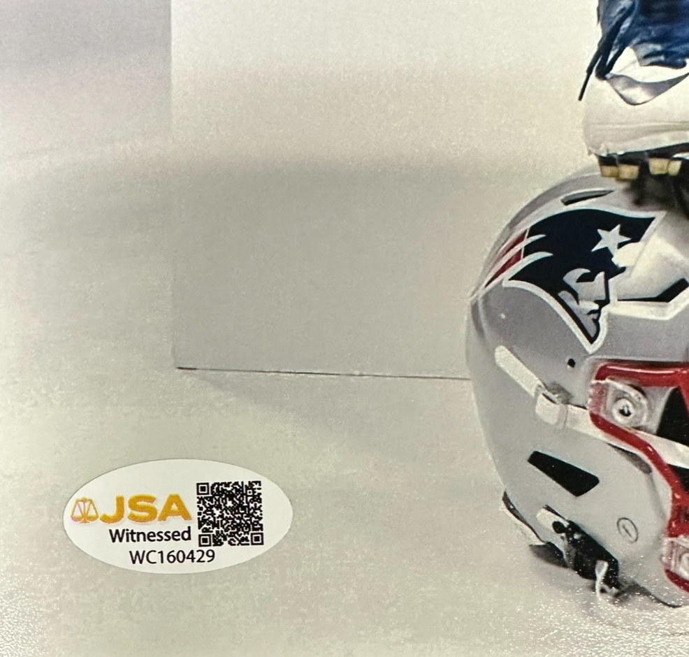 Will Campbell Autographed New England Patriots 8" x 10" Photo JSA NFL