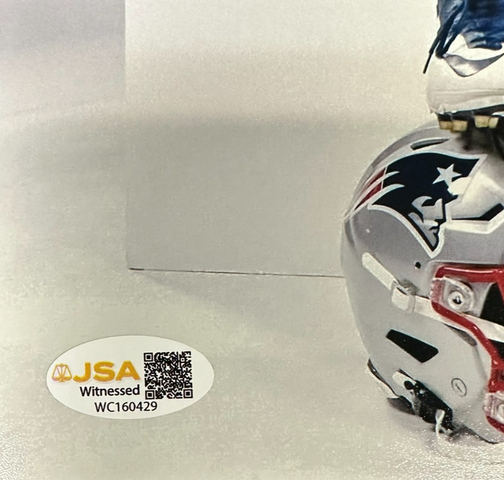 Will Campbell Autographed New England Patriots 8" x 10" Photo JSA NFL