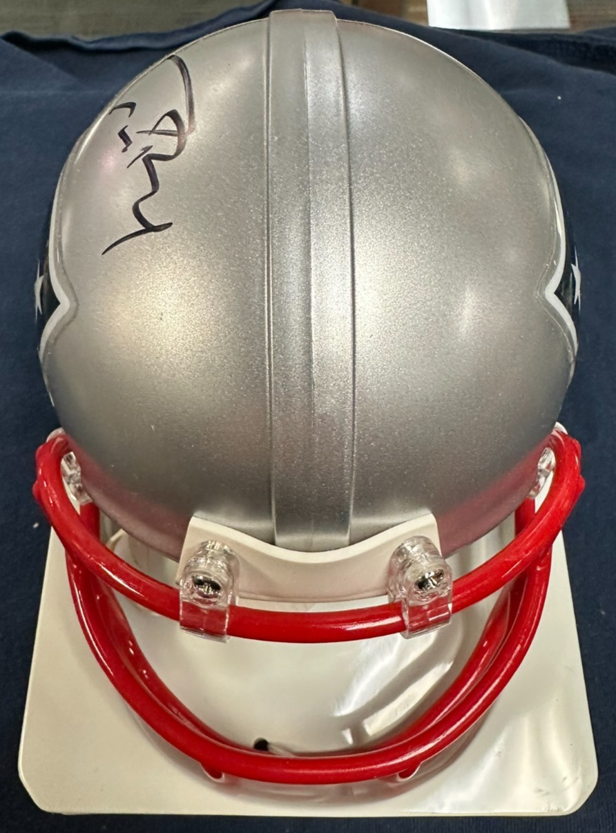 Tom Brady Autographed New England Patriots Mini Helmet Patriots LOA
