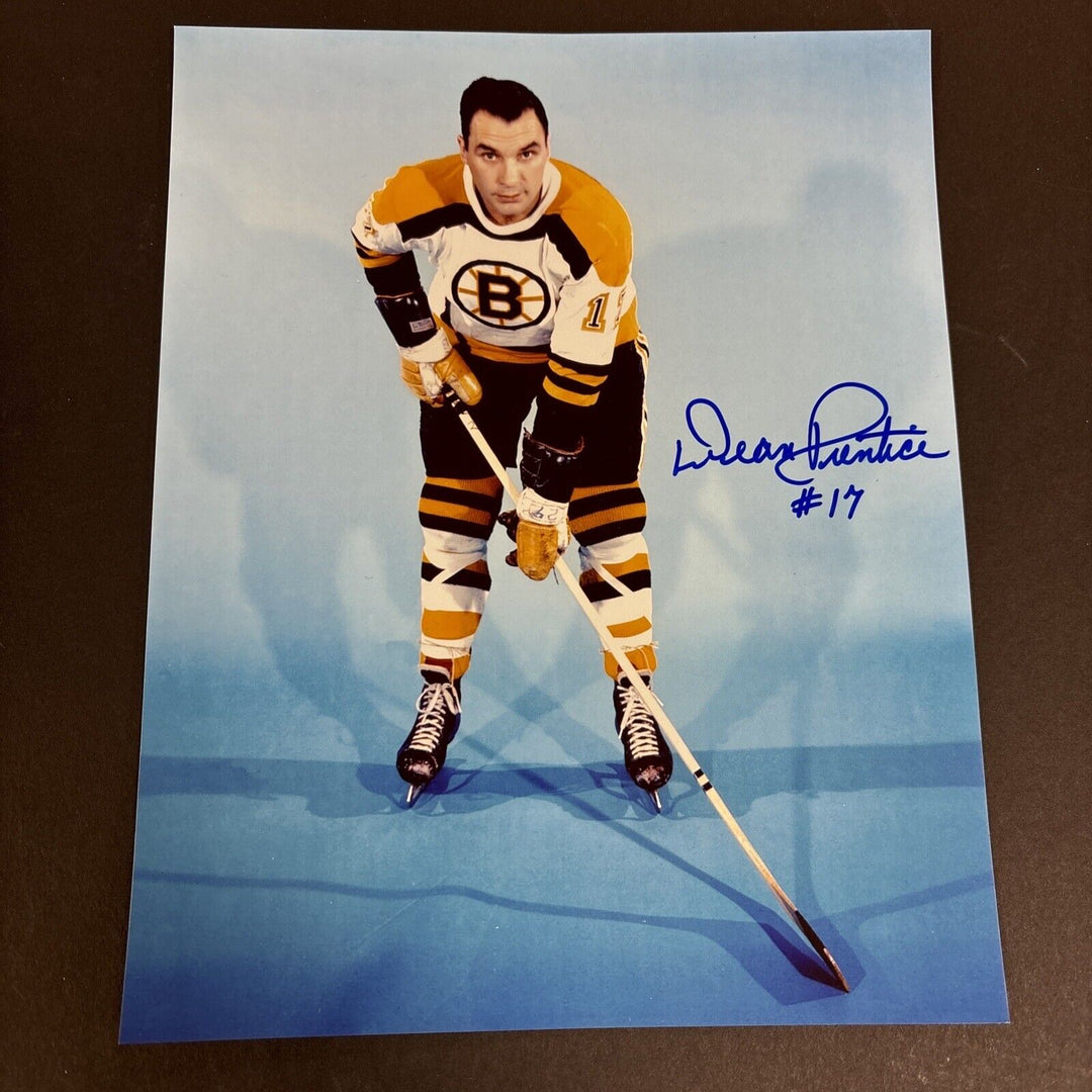 Dean Prentice Signed 8x10 Boston Bruins Sportsworld