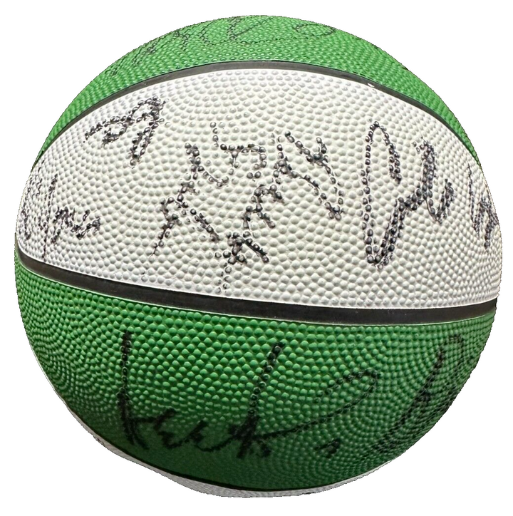 1995-96 Boston Celtics Team Autographed Basketball DJ Jones Radja