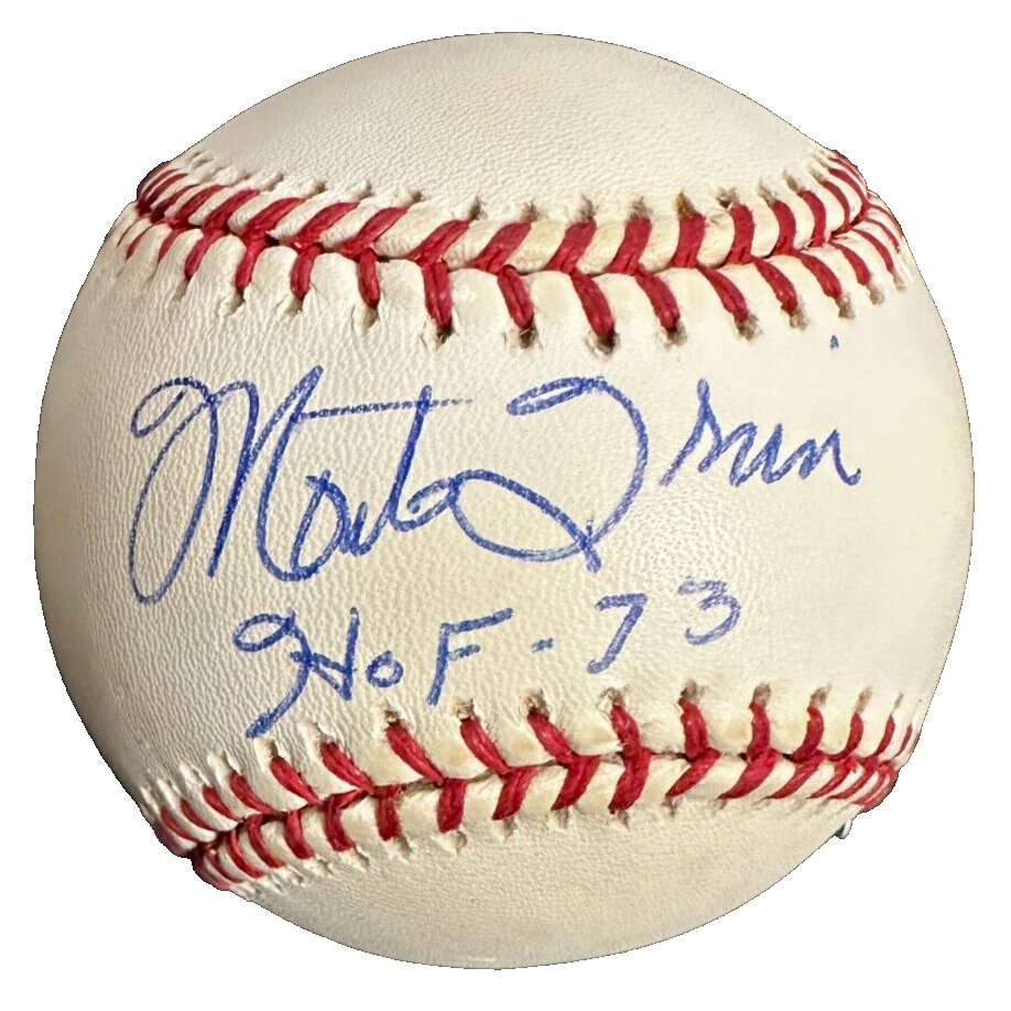 Monte Irvin Autographed Major League Baseball W/ HOF 73 Giants